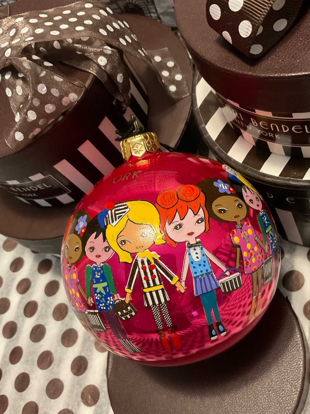 Rare Henri Bendel Joy to the World Bendel Dolls Ornament with Tag & Original Box